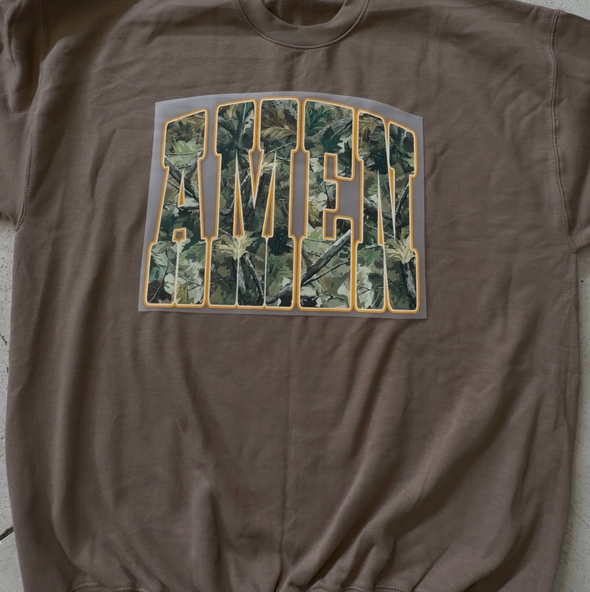Jesus Camo Crewneck