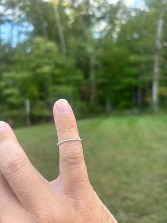 Thin Beaded stackable band