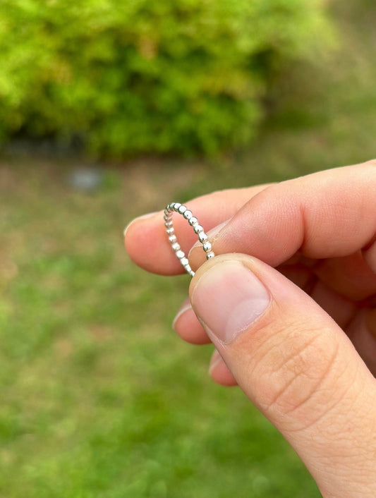 Thick Beaded stackable band