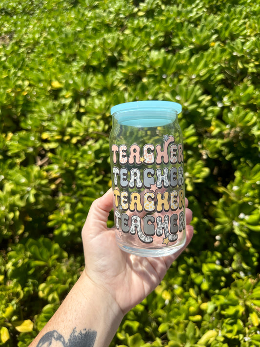 Teacher beer can cup