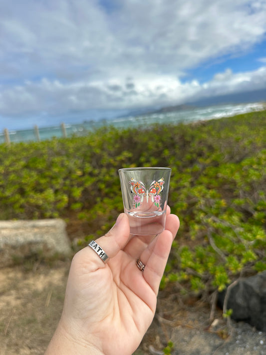 Hippie Butterfly Shot glass