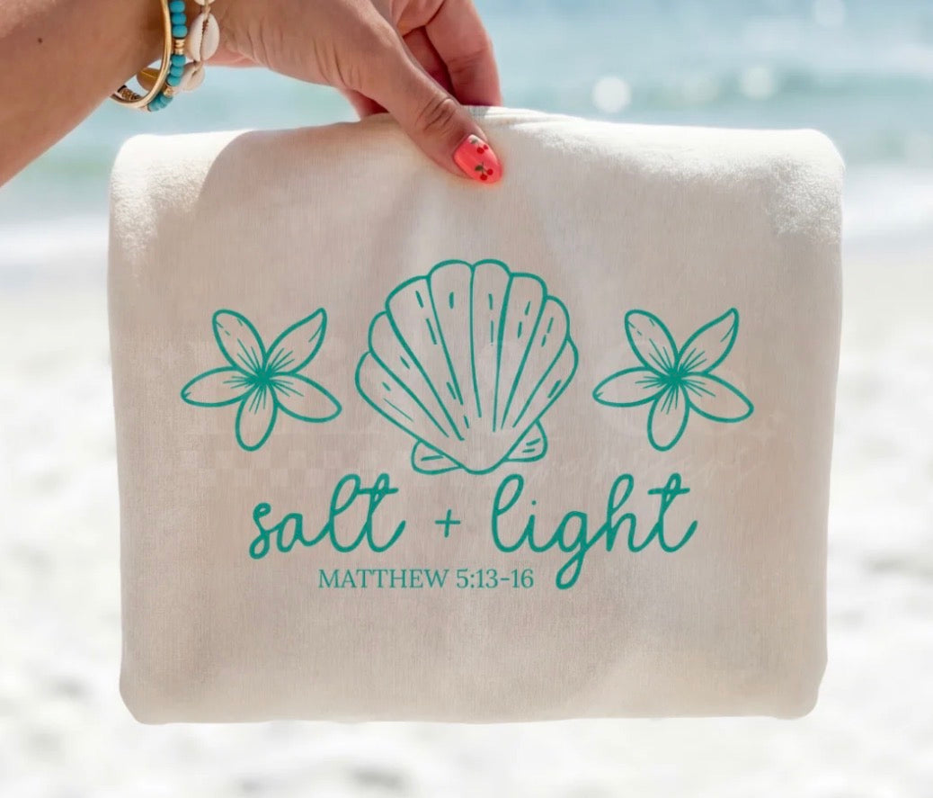 Salt & Light - White writing