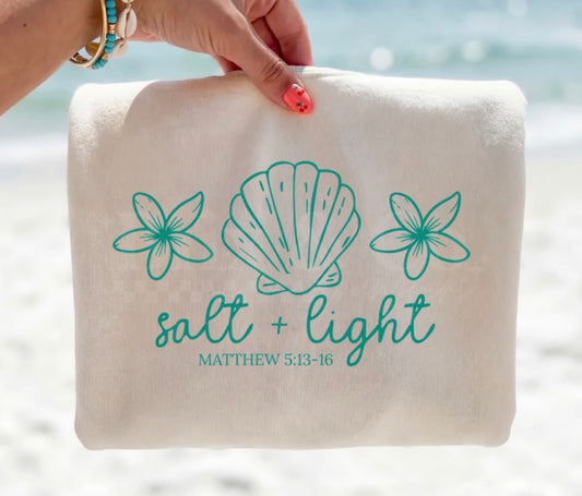 Salt & Light - White writing