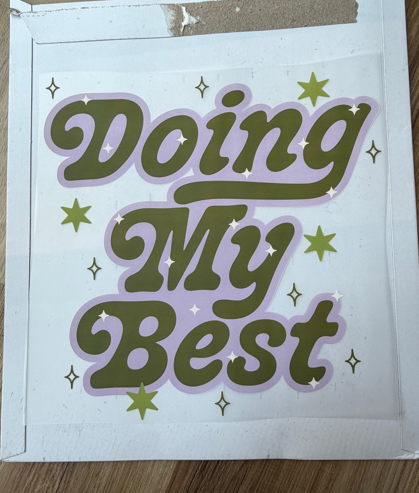 Doing my best