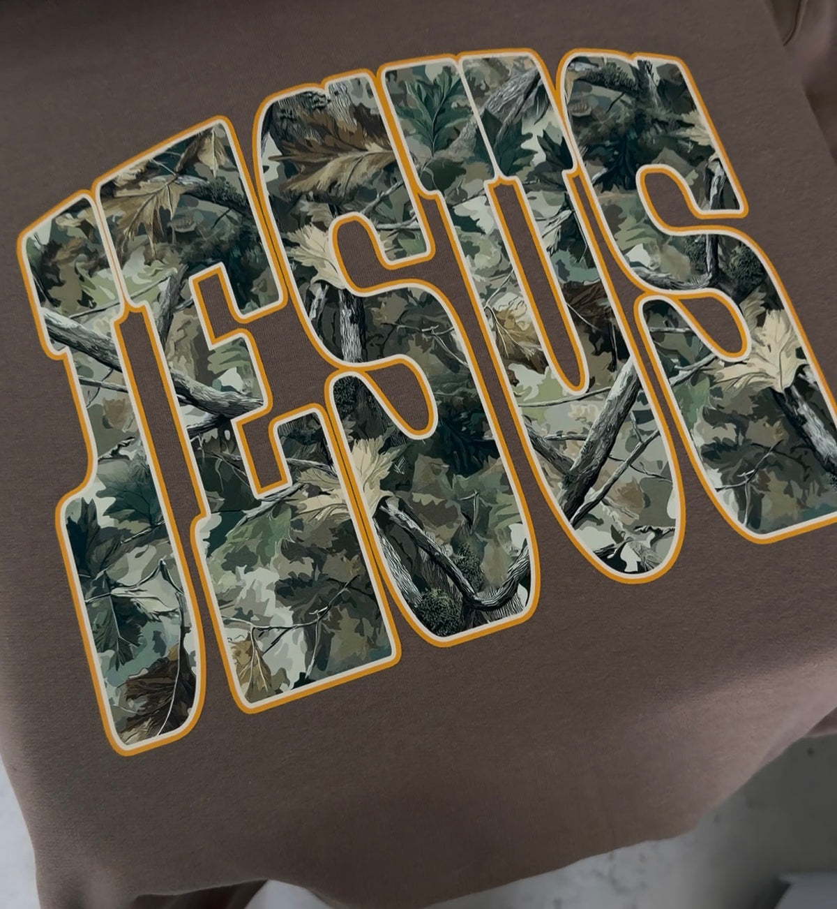 Jesus Camo Crewneck
