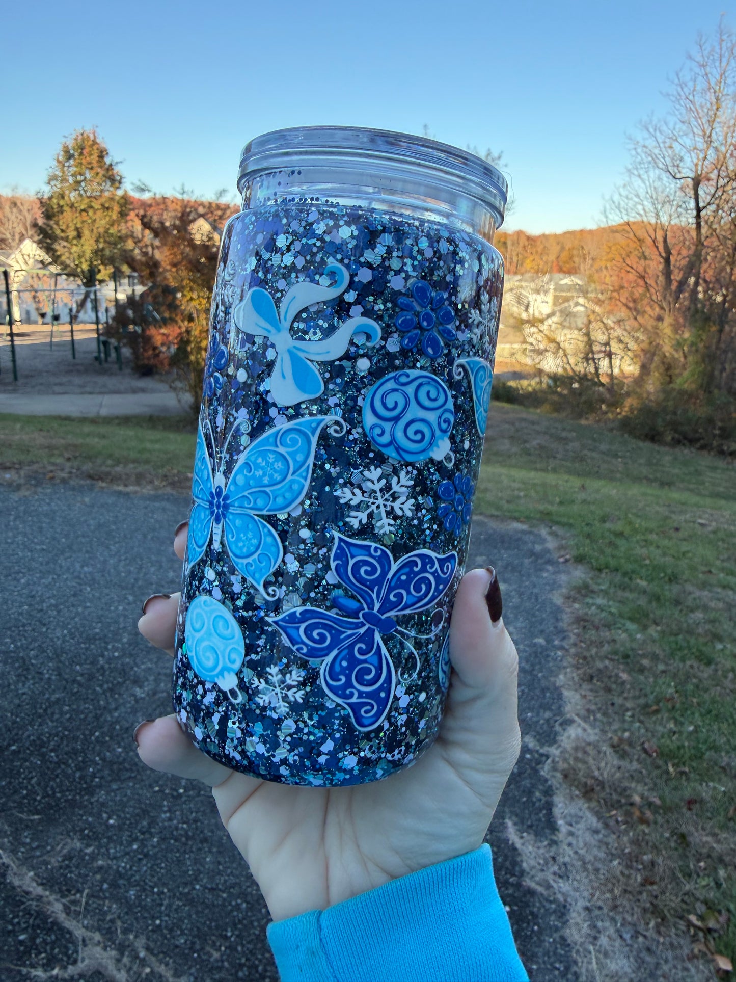 Blue Butterflies 160z