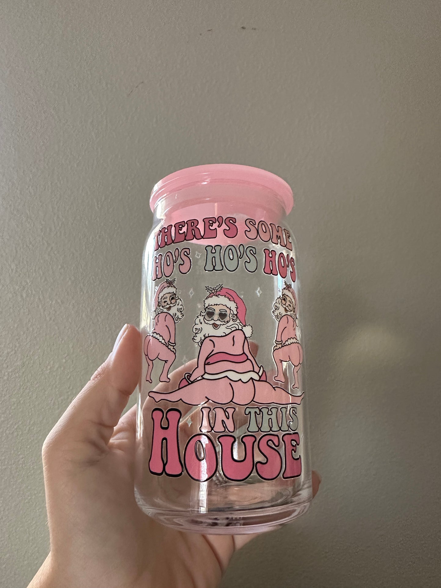 Theres some Ho's Christmas beer can cup